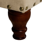 Banc de rangement capitonné Copper Grove Muscari avec garniture à clous décoratifs