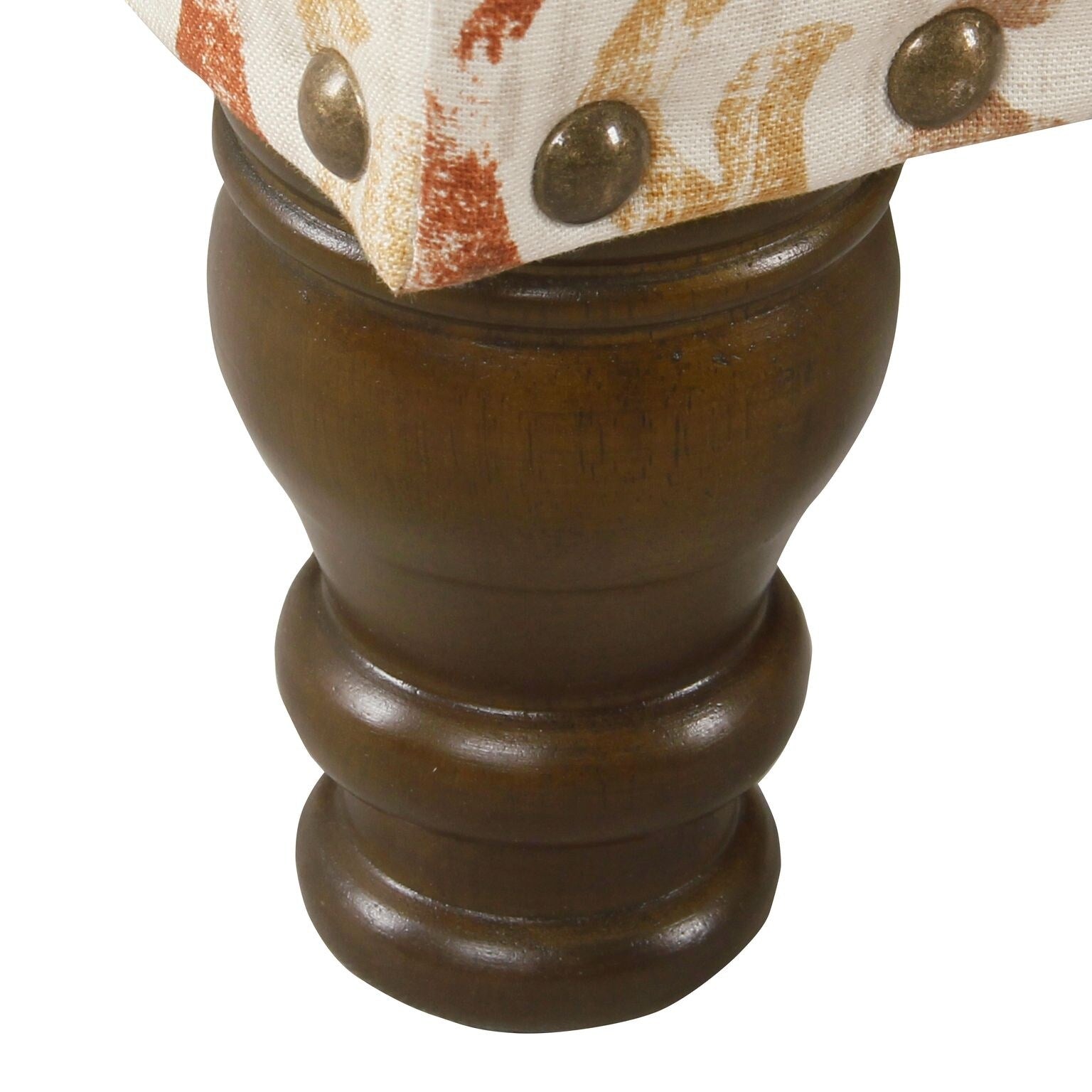 Banc de rangement capitonné Copper Grove Muscari avec garniture à clous décoratifs