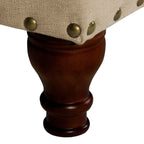 Banc de rangement capitonné Copper Grove Muscari avec garniture à clous décoratifs