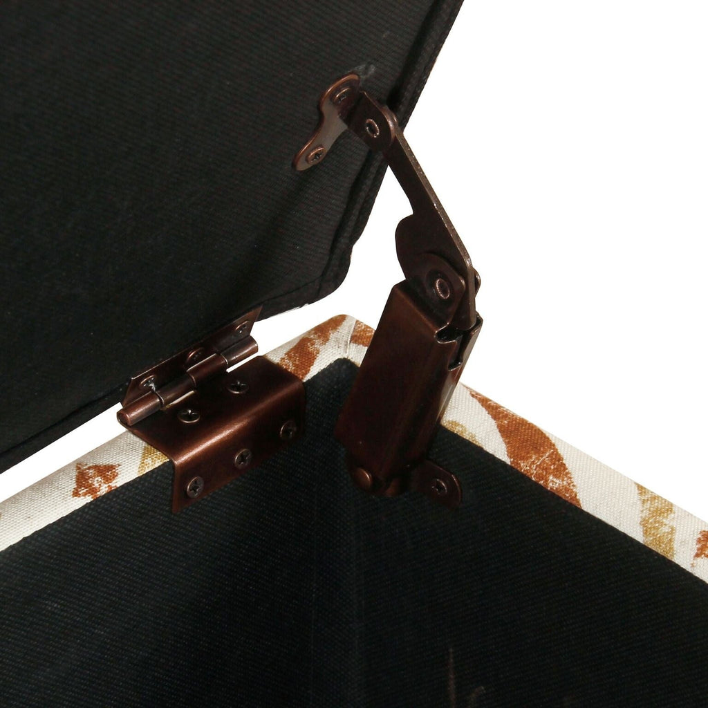 Banc de rangement capitonné Copper Grove Muscari avec garniture à clous décoratifs