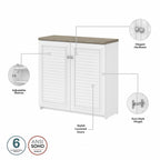Armoire de rangement Fairview avec portes et étagères de Bush Furniture - 80,6 cm L x 32,4 cm l x 78,1 cm H