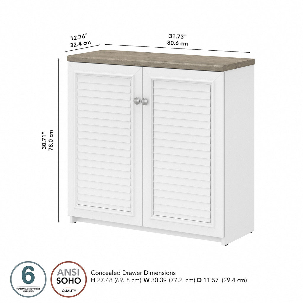 Armoire de rangement Fairview avec portes et étagères de Bush Furniture - 80,6 cm L x 32,4 cm l x 78,1 cm H