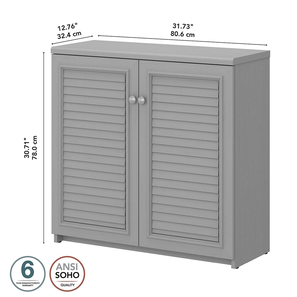 Armoire de rangement Fairview avec portes et étagères de Bush Furniture - 80,6 cm L x 32,4 cm l x 78,1 cm H