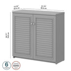 Armoire de rangement Fairview avec portes et étagères de Bush Furniture - 80,6 cm L x 32,4 cm l x 78,1 cm H