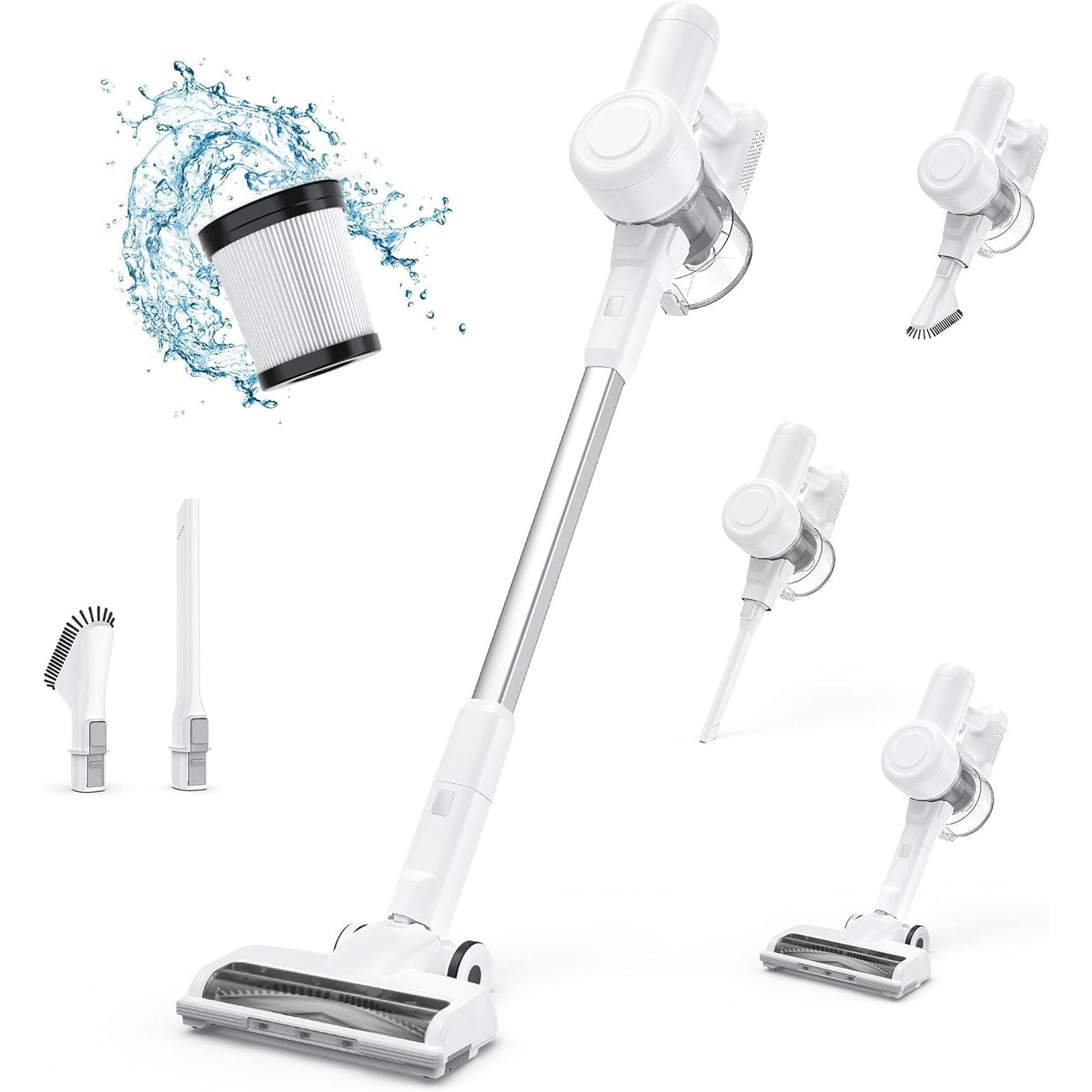 Aspirateur sans fil 3-en-1, léger pour tapis, sols durs, poils d'animaux et nettoyage de la maison.