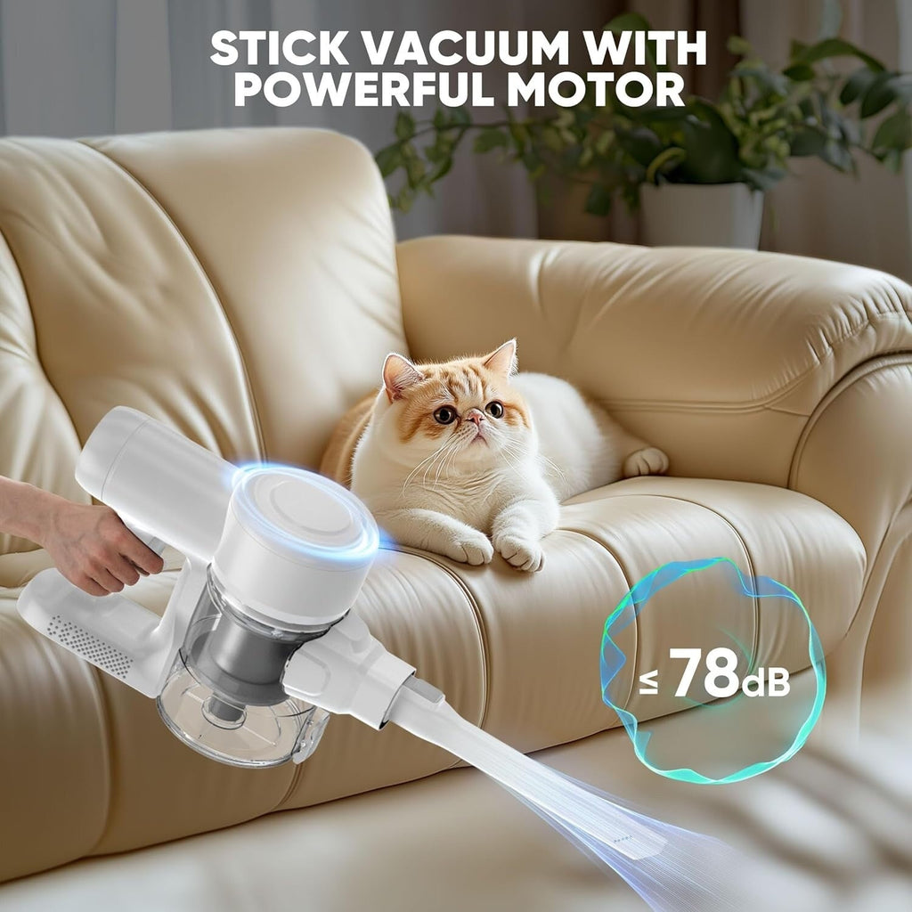 Aspirateur sans fil 3-en-1, léger pour tapis, sols durs, poils d'animaux et nettoyage de la maison.