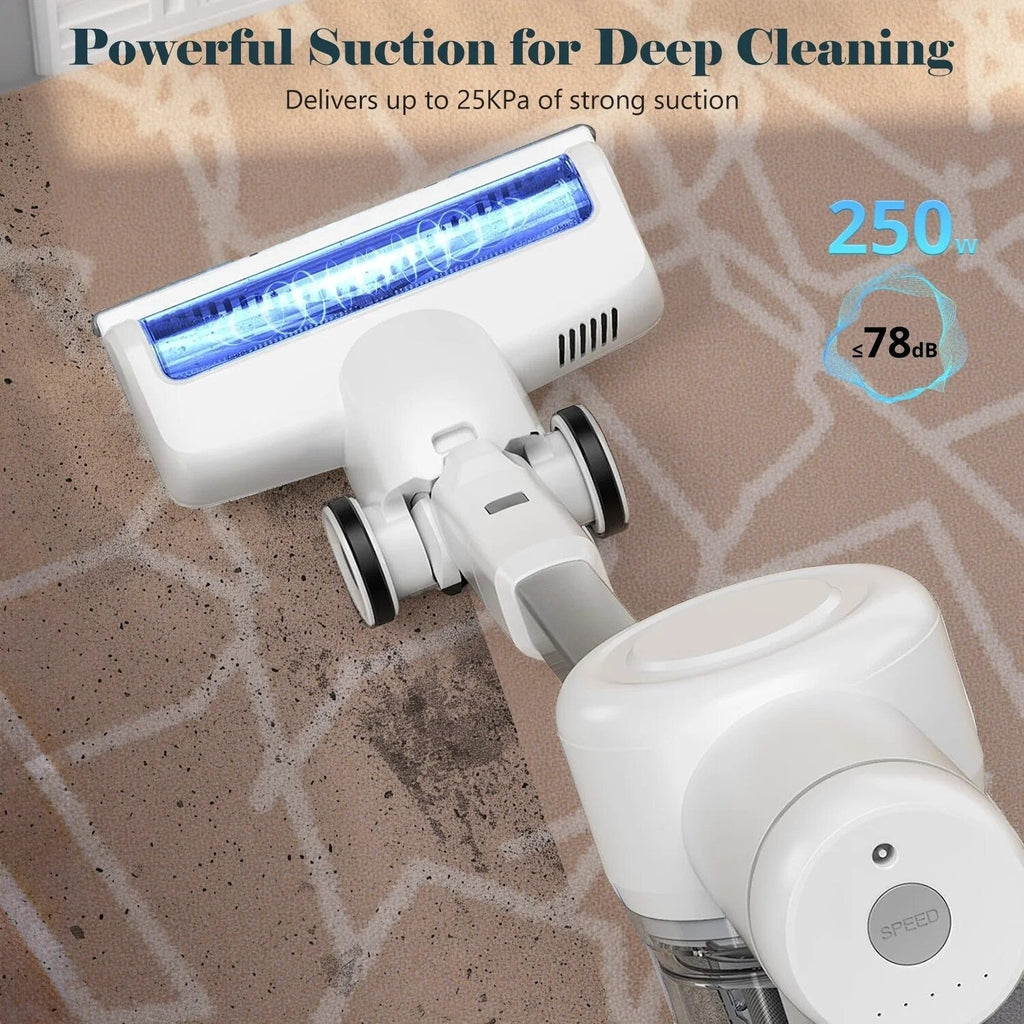 Aspirateur sans fil 3-en-1, léger pour tapis, sols durs, poils d'animaux et nettoyage de la maison.