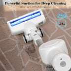 Aspirateur sans fil 3-en-1, léger pour tapis, sols durs, poils d'animaux et nettoyage de la maison.