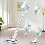 Aspirateur sans fil 3-en-1, léger pour tapis, sols durs, poils d'animaux et nettoyage de la maison.