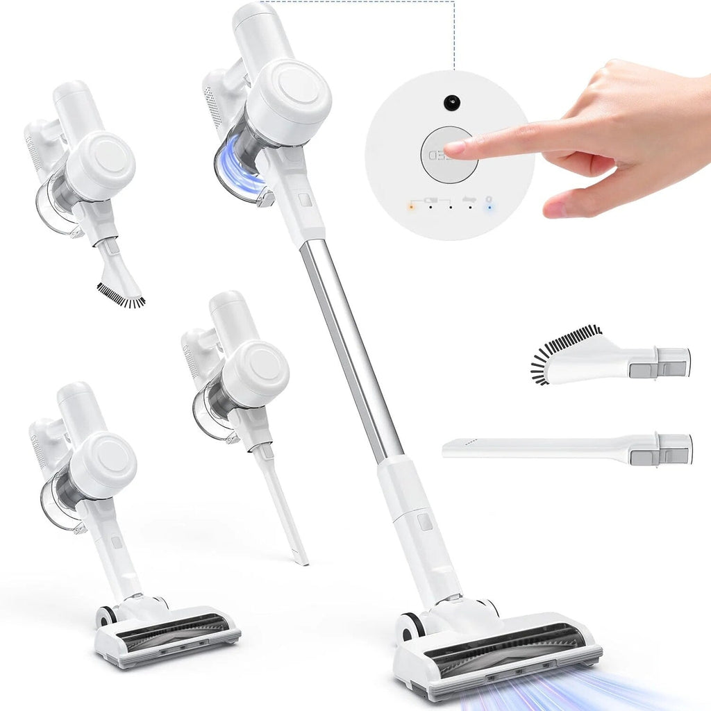 Aspirateur sans fil 3-en-1, léger pour tapis, sols durs, poils d'animaux et nettoyage de la maison.
