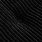 Canapé en velours côtelé avec pouf intégré et mousse à mémoire de forme - 123 cm (L) x 172 cm (l) x 62 cm (H)