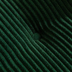 Canapé en velours côtelé avec pouf intégré et mousse à mémoire de forme - 123 cm (L) x 172 cm (l) x 62 cm (H)