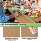 Ensemble table et banc de pique-nique Costway 1,8 m (6 pi) en PEHD robuste pour l'extérieur - Voir les détails