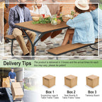 Ensemble table et banc de pique-nique Costway 1,8 m (6 pi) en PEHD robuste pour l'extérieur - Voir les détails