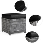 Ensemble de salle à manger d'extérieur Costway 7 pièces en rotin, comprenant canapé d'angle, pouf et fauteuil - Voir les détails