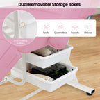 Lit de massage Costway 72 avec tabouret hydraulique et dossier réglable.