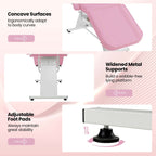 Lit de massage Costway 72 avec tabouret hydraulique et dossier réglable.