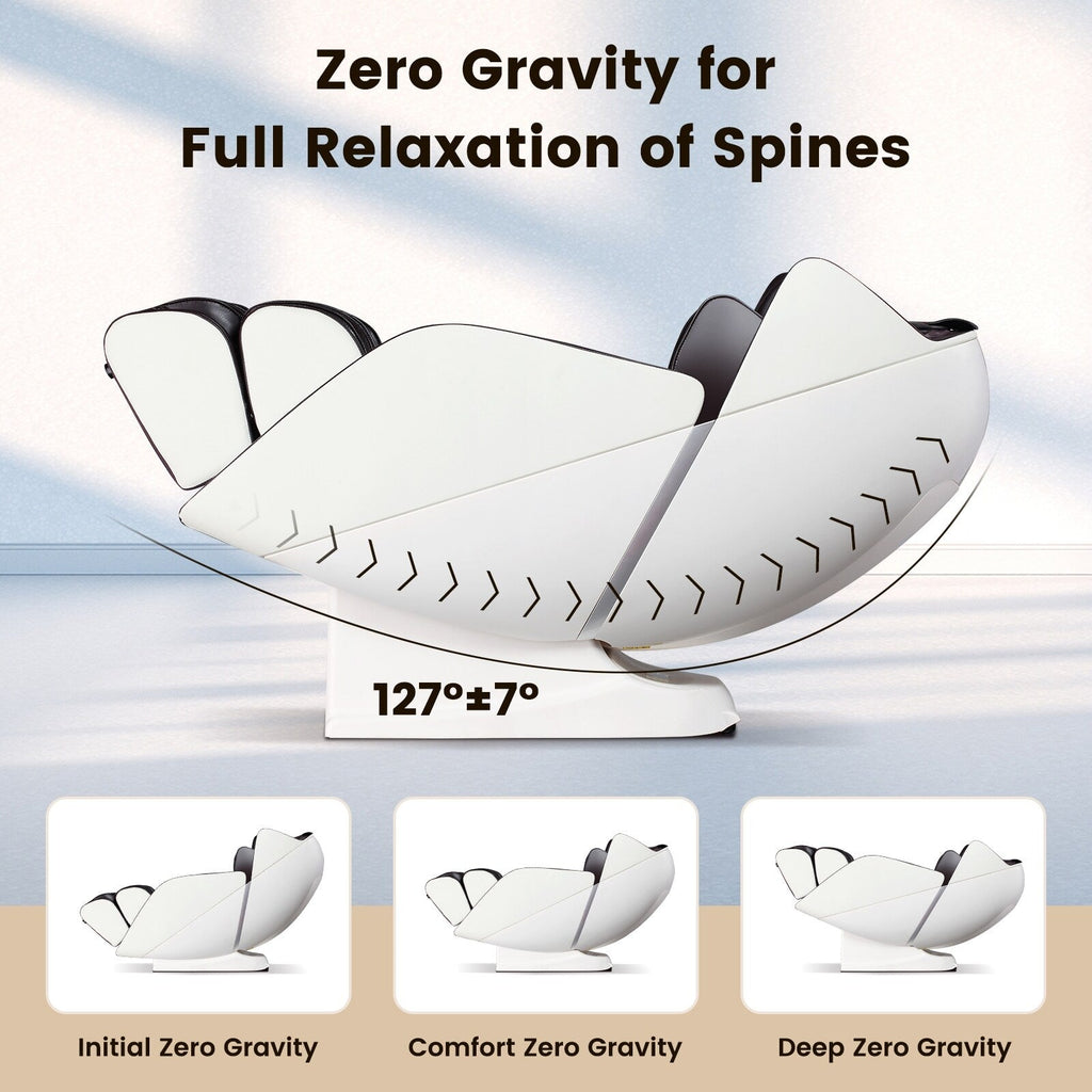 Fauteuil de massage complet Costway avec commande vocale et rouleau chauffant pour les pieds