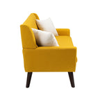 Fauteuil d'appoint moderne en tissu imitation coton/lin