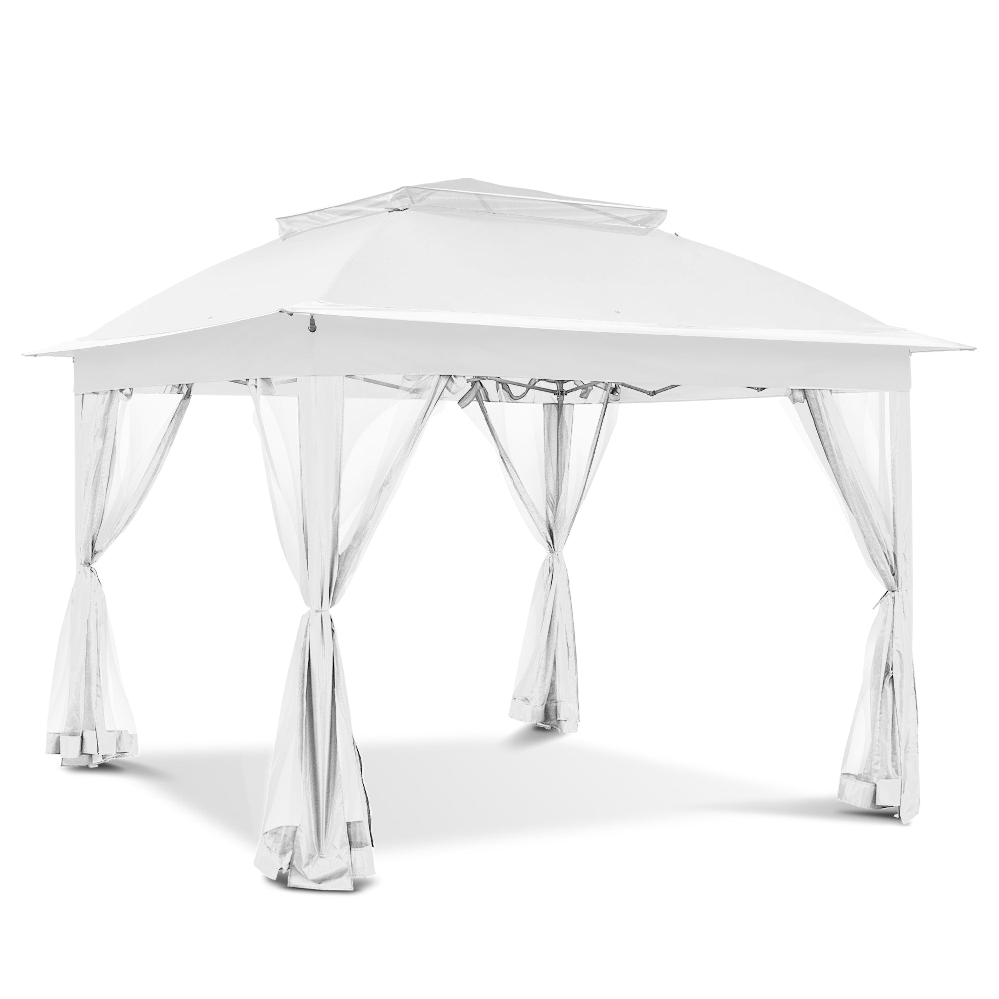 Gazebo en acier Cozywor de 3,35 m x 3,35 m (11 pi x 11 pi) avec moustiquaire