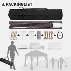 Gazebo en acier Cozywor de 3,35 m x 3,35 m (11 pi x 11 pi) avec moustiquaire