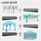 Gazebo en acier Cozywor de 3,35 m x 3,35 m (11 pi x 11 pi) avec moustiquaire