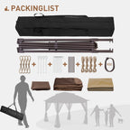 Gazebo en acier Cozywor de 3,35 m x 3,35 m (11 pi x 11 pi) avec moustiquaire