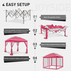 Gazebo en acier Cozywor de 3,35 m x 3,35 m (11 pi x 11 pi) avec moustiquaire