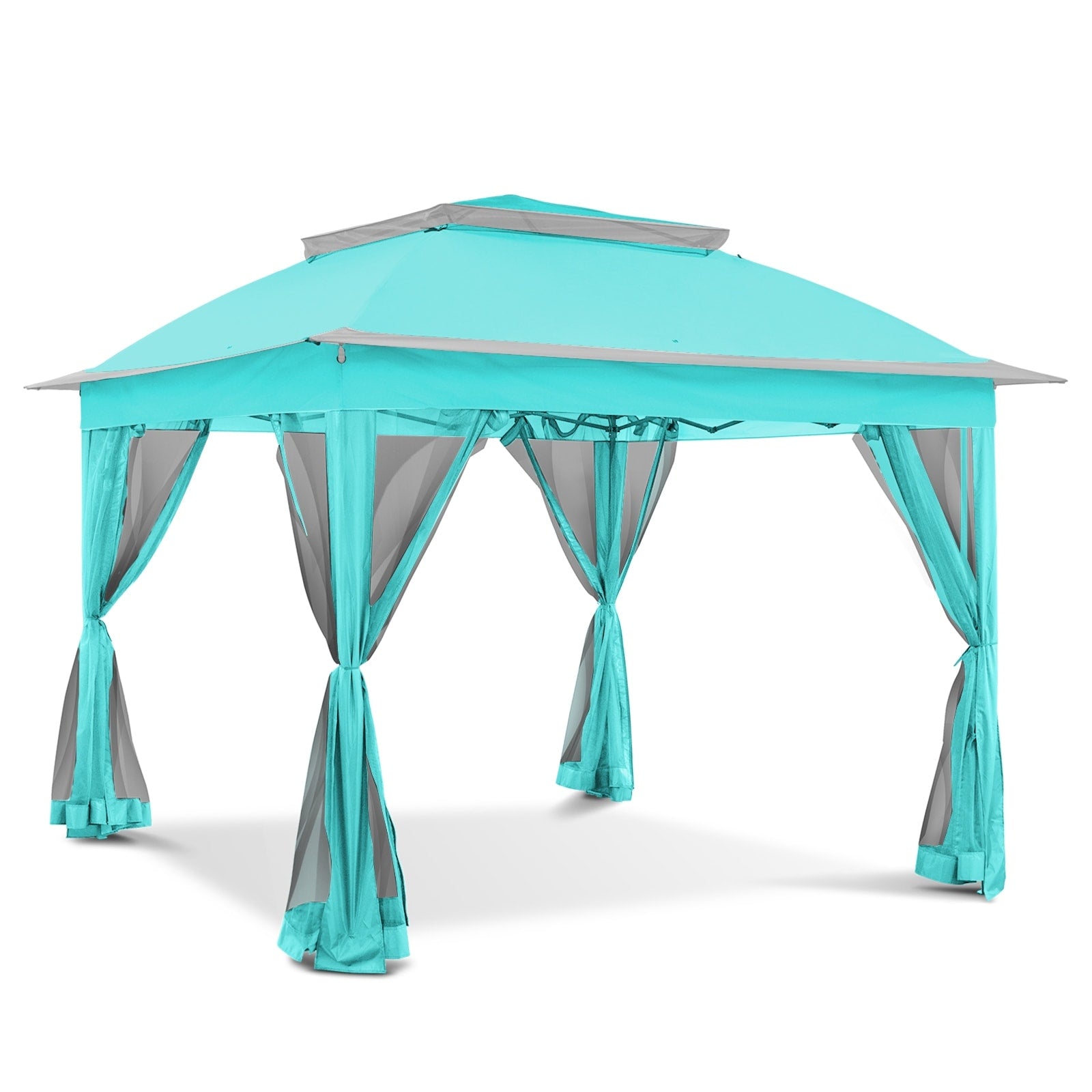 Gazebo en acier Cozywor de 3,35 m x 3,35 m (11 pi x 11 pi) avec moustiquaire