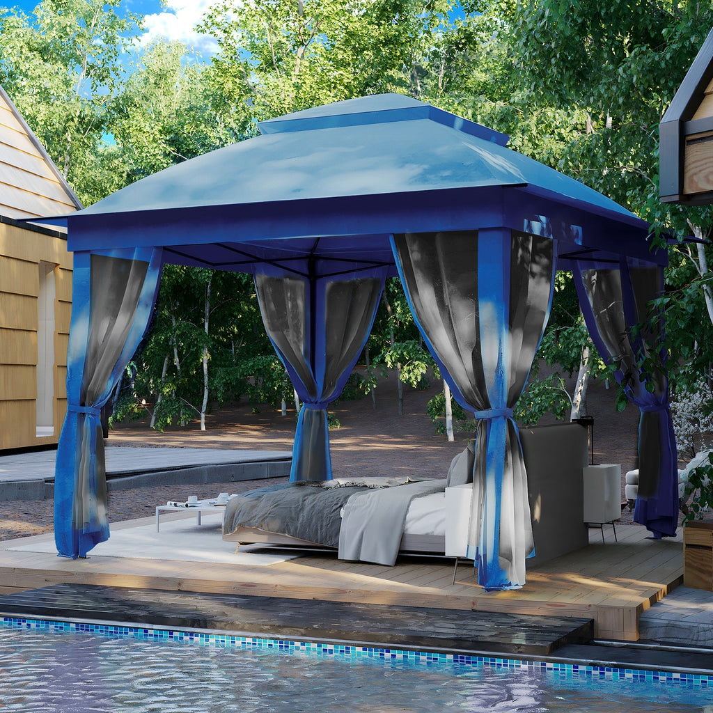 Gazebo en acier Cozywor de 3,35 m x 3,35 m (11 pi x 11 pi) avec moustiquaire