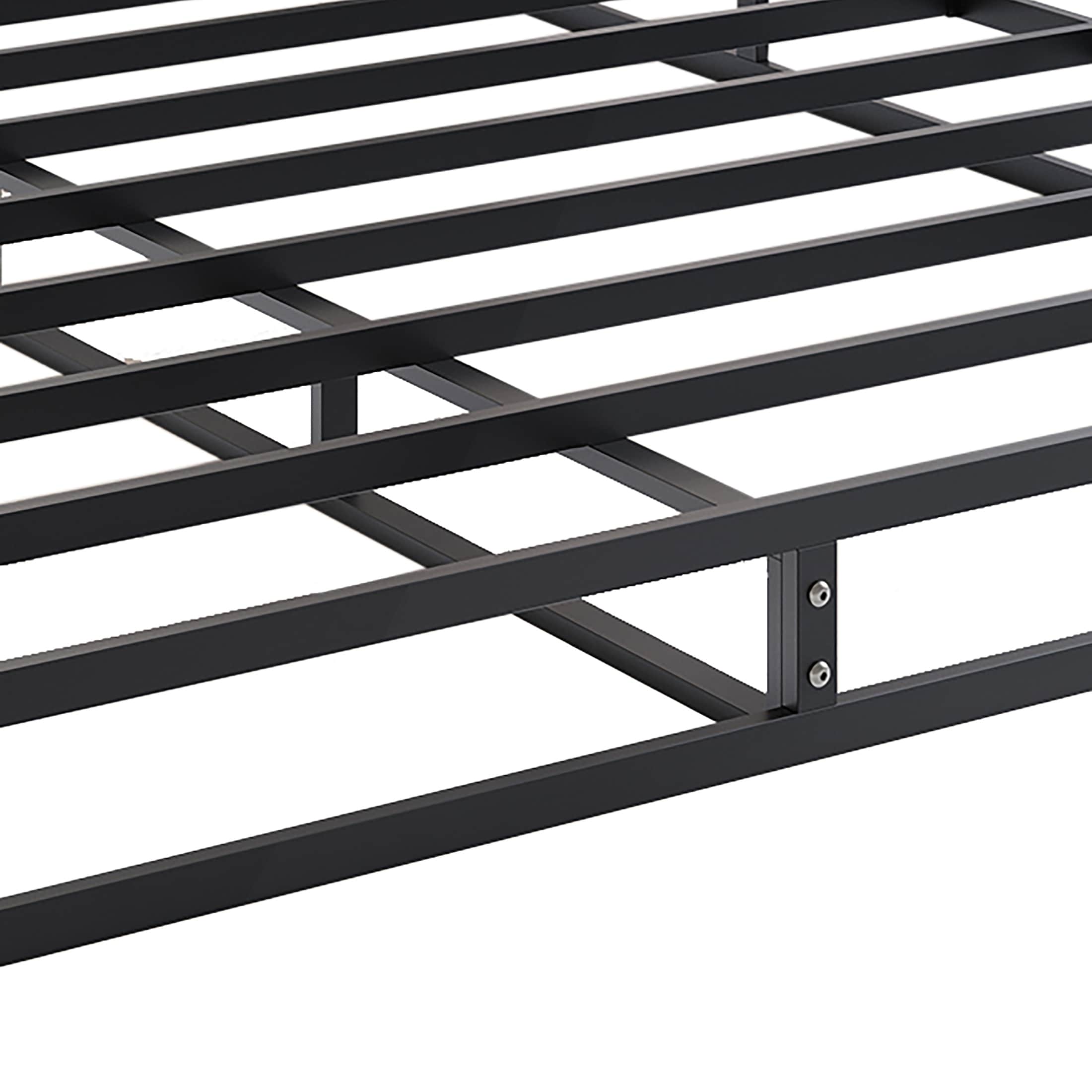 Sommier à ressorts métallique CraftPorch de 5 pouces avec revêtement en lin gris chaud