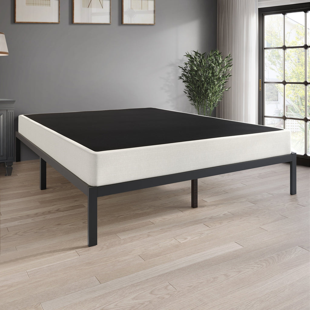 Sommier à ressorts métallique CraftPorch de 5 pouces avec revêtement en lin gris chaud