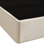 Sommier à ressorts métallique CraftPorch de 5 pouces avec revêtement en lin gris chaud