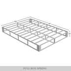 Sommier à ressorts métallique CraftPorch de 5 pouces avec revêtement en lin gris chaud