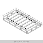 Sommier à lattes en bois massif CraftPorch de 5 pouces avec revêtement en lin gris chaud.