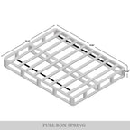 Sommier à lattes en bois massif CraftPorch de 5 pouces avec revêtement en lin gris chaud.