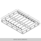 Sommier à lattes en bois massif CraftPorch de 5 pouces avec revêtement en lin gris chaud.