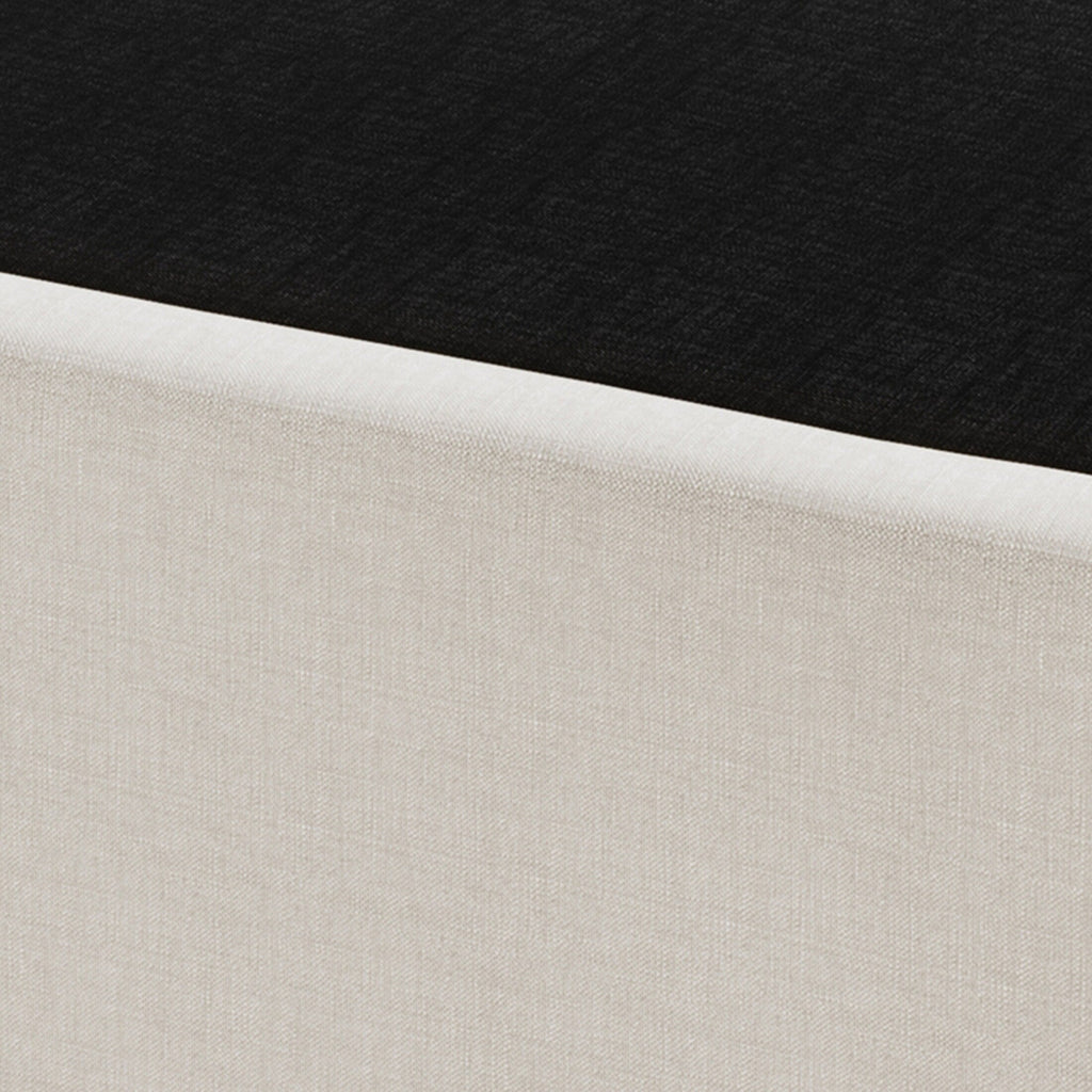 Sommier à lattes en bois massif CraftPorch de 5 pouces avec revêtement en lin gris chaud.