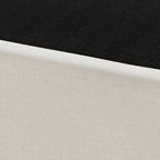 Sommier à lattes en bois massif CraftPorch de 5 pouces avec revêtement en lin gris chaud.