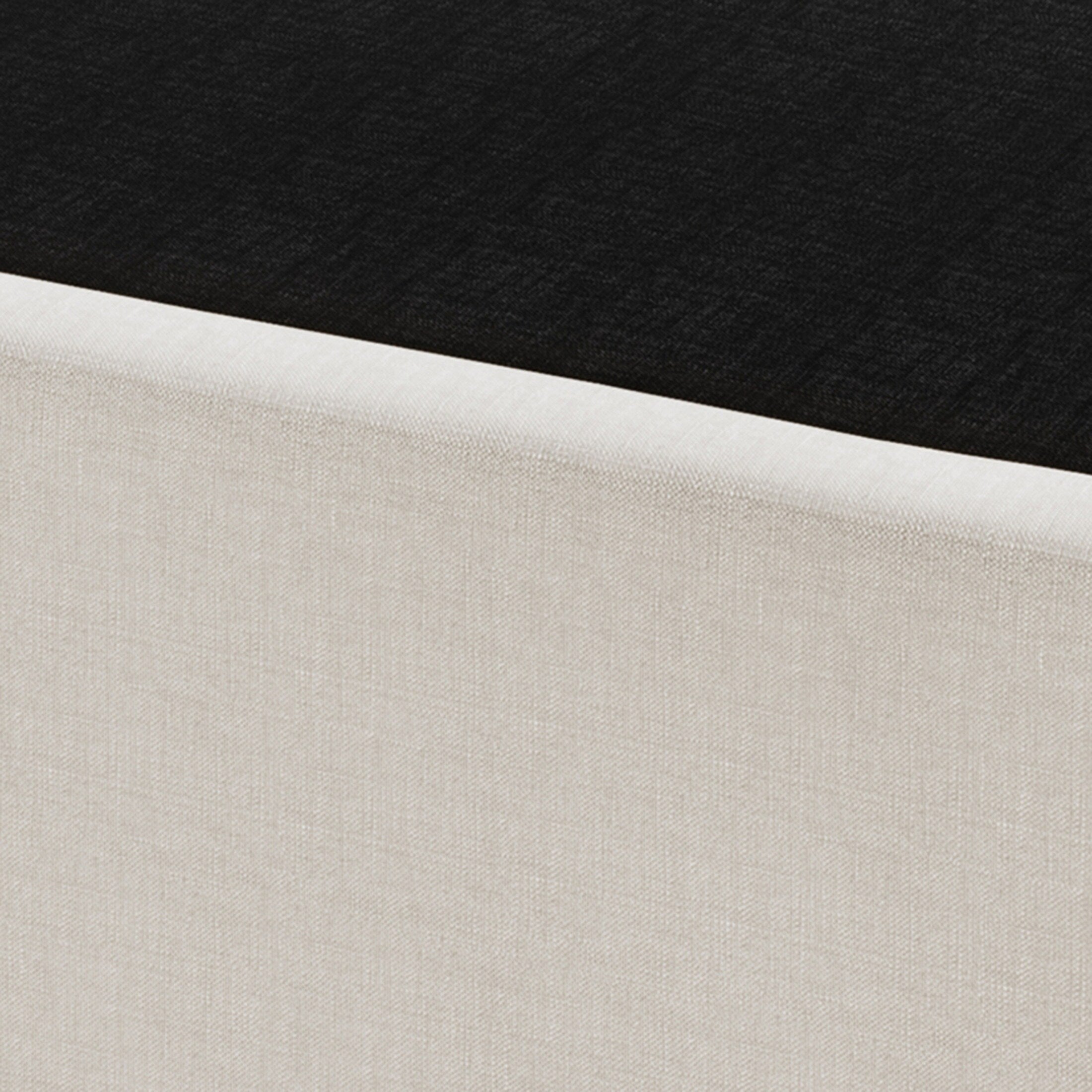 Sommier à lattes en bois massif CraftPorch de 5 pouces avec revêtement en lin gris chaud.