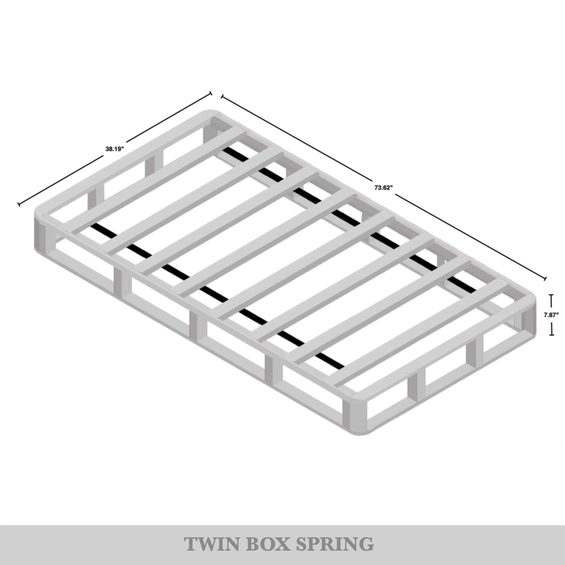 Fondation à ressorts à lattes en bois massif de 8 pouces de CraftPorch