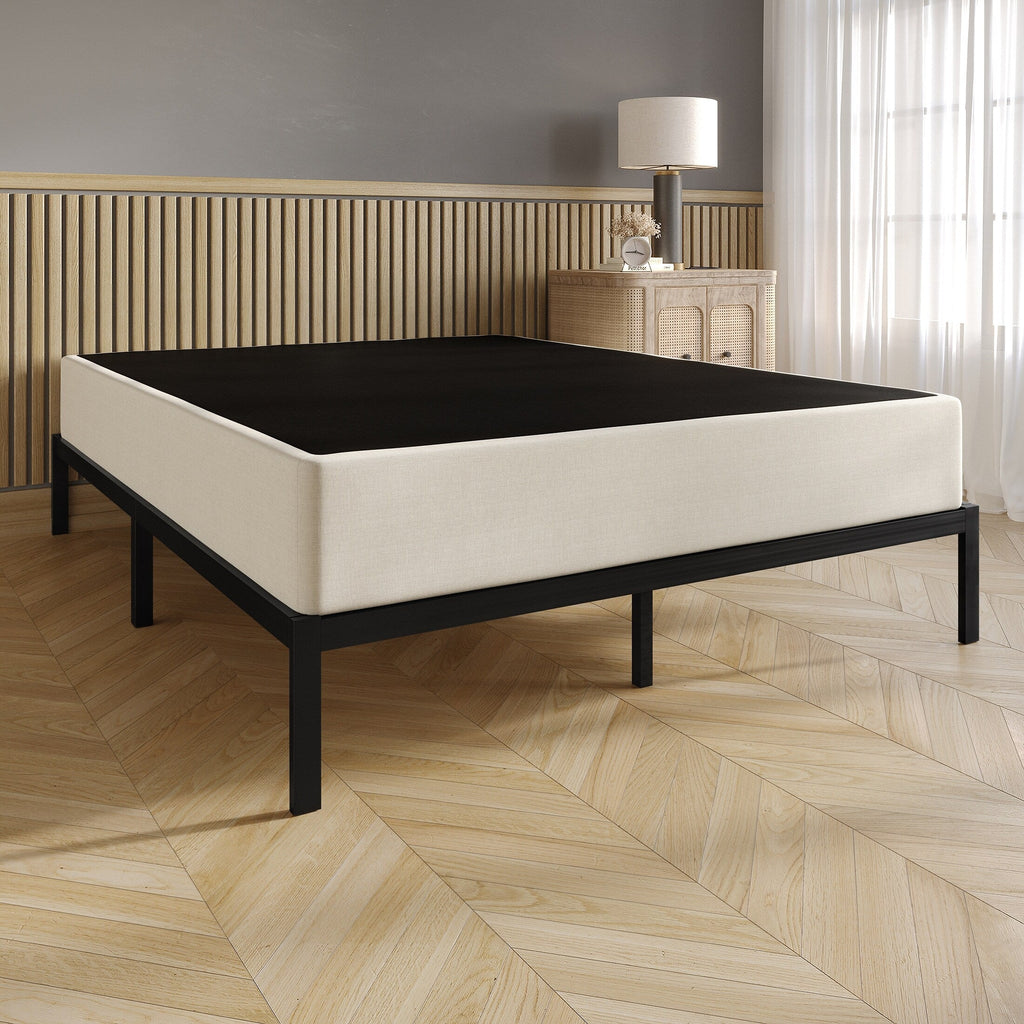 Sommier à ressorts CraftPorch en métal et lin capitonné