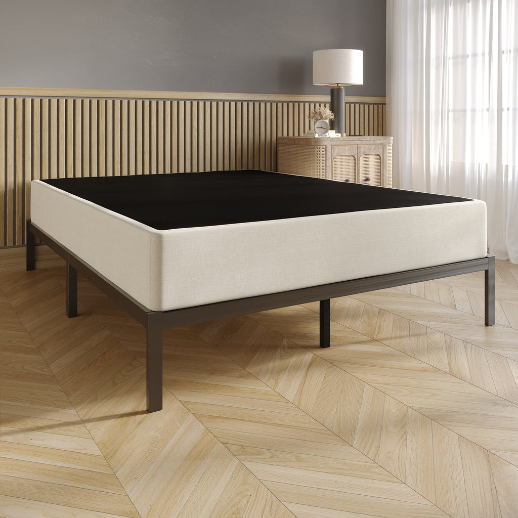 Sommier à ressorts CraftPorch en métal et lin capitonné