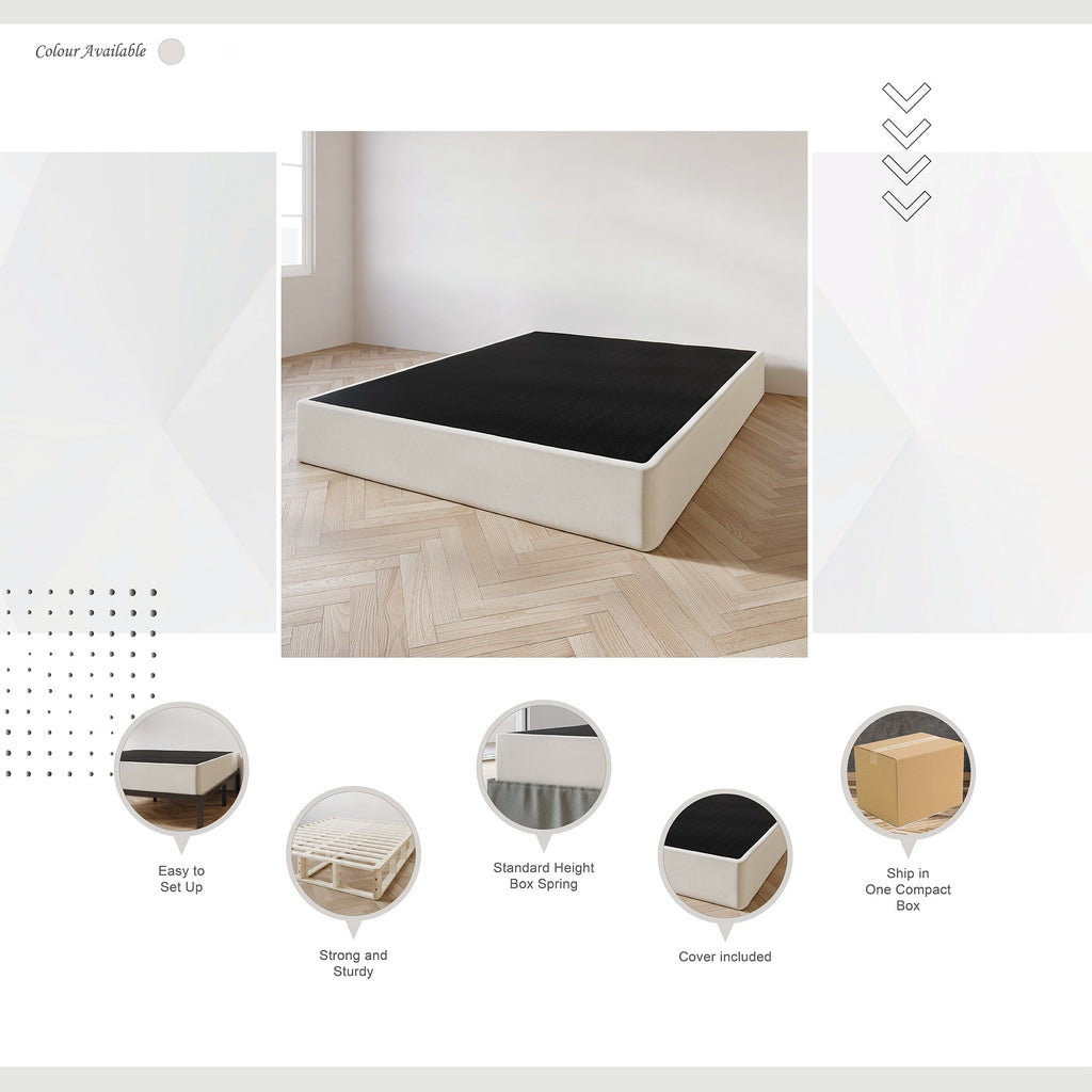 Fondation à ressorts à lattes en bois massif de 8 pouces de CraftPorch