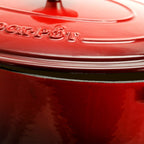 Casserole en fonte émaillée ovale de 7 quarts Crock Pot Artisan, rouge écarlate