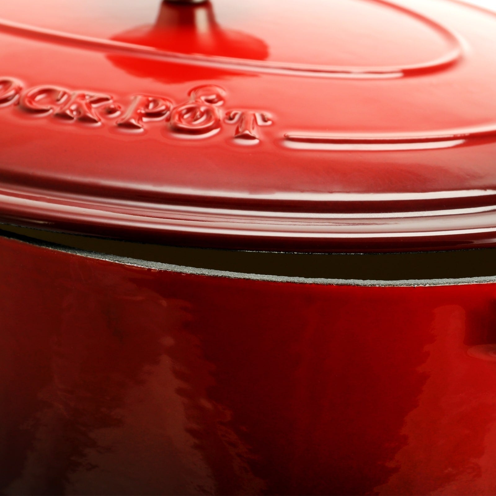 Casserole en fonte émaillée ovale de 7 quarts Crock Pot Artisan, rouge écarlate
