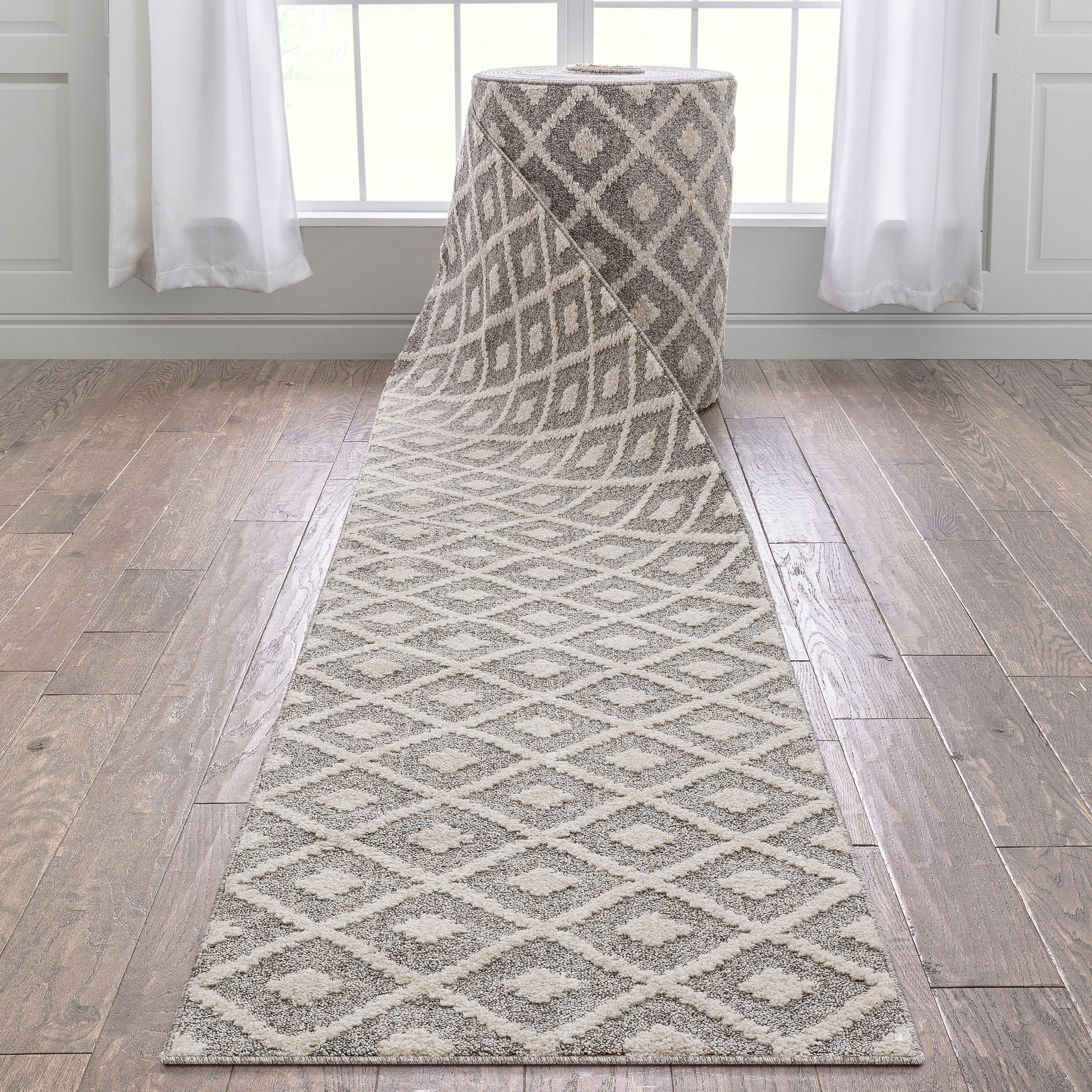 Tapis de couloir sur mesure Harlow Trellis, style moderne, pour escalier