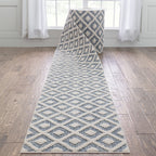 Tapis de couloir sur mesure Harlow Trellis, style moderne, pour escalier