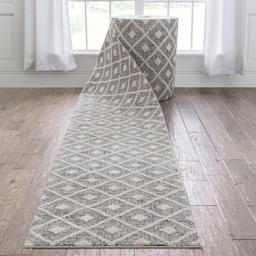 Tapis de couloir sur mesure Harlow Trellis, style moderne, pour escalier