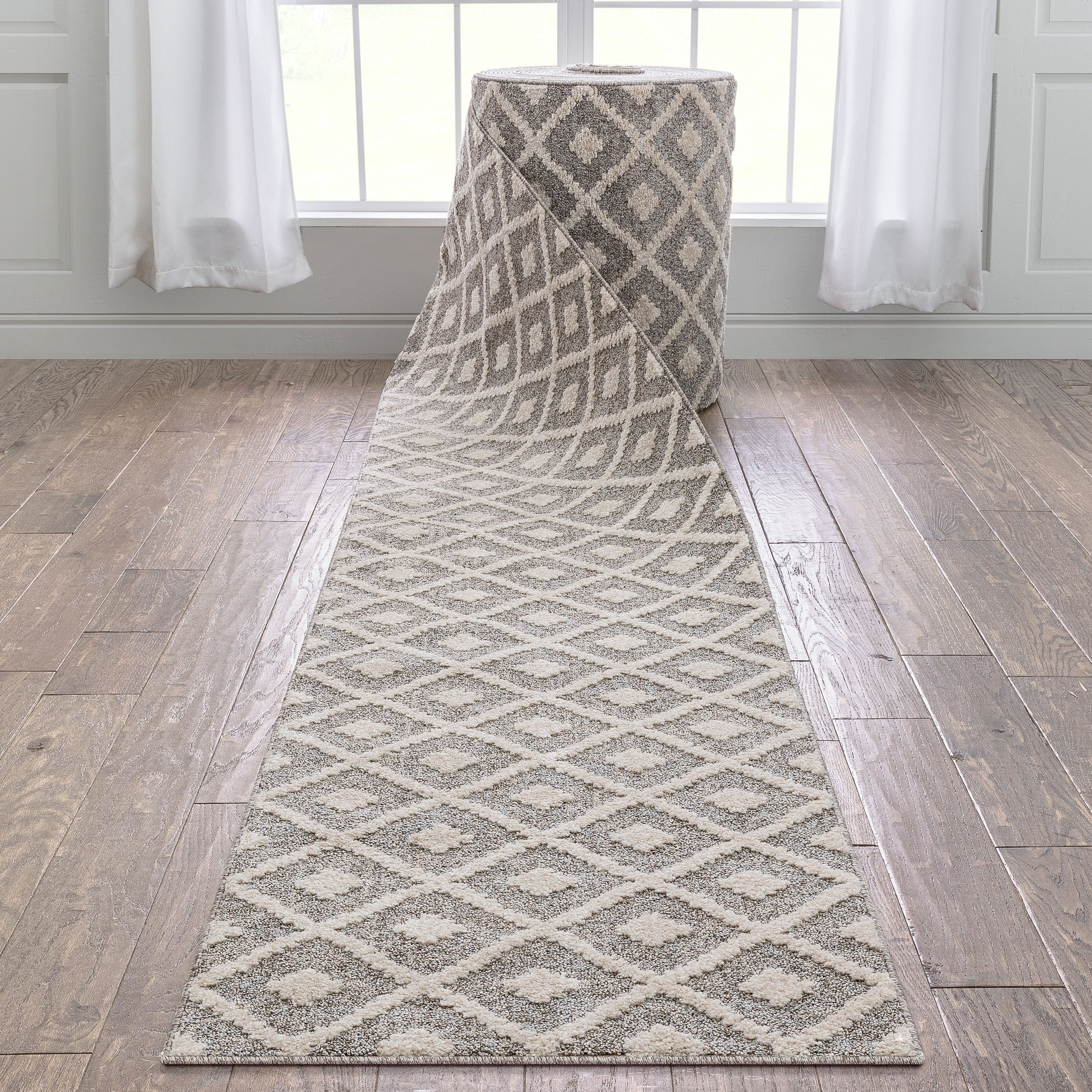 Tapis de couloir sur mesure Harlow Trellis, style moderne, pour escalier
